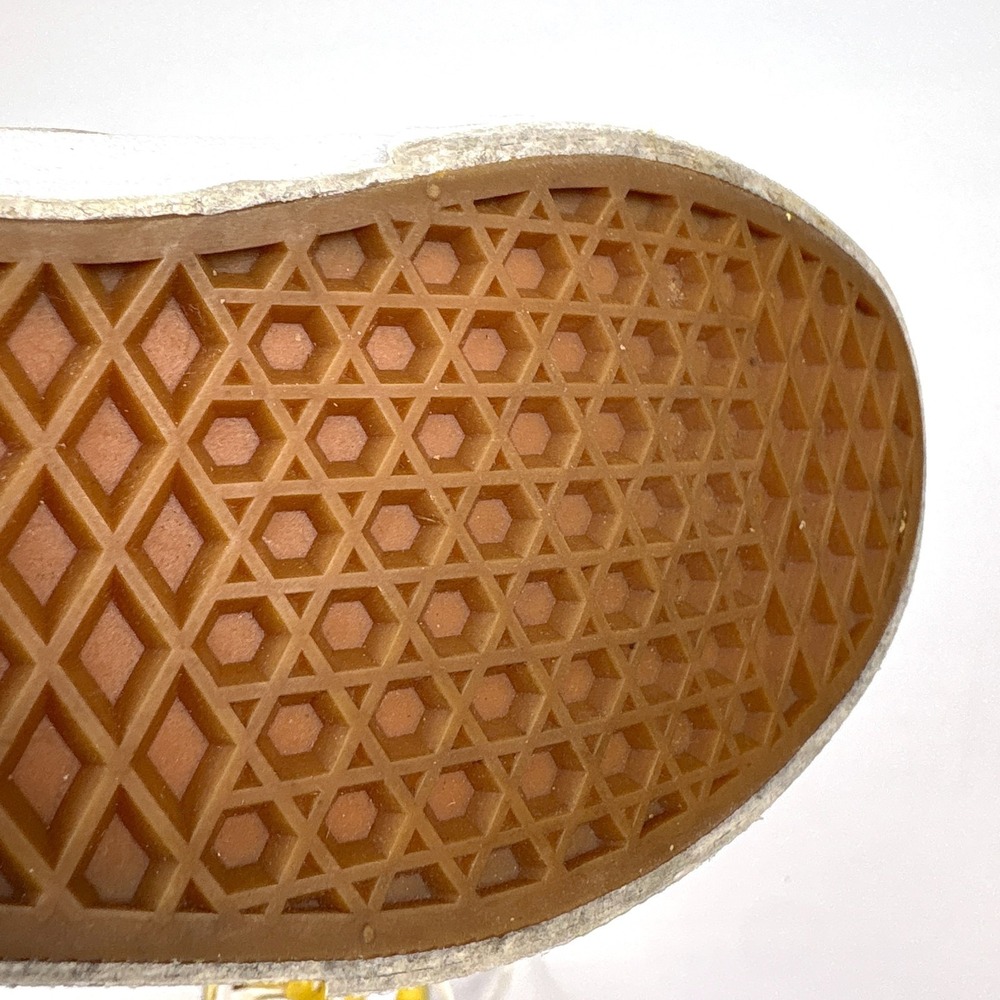 Vans Skate Hi Top Sneaker Shoes Kids Sz 5 Yellow Suede Canvas Lace Up Back Zip - Picture 13 of 16